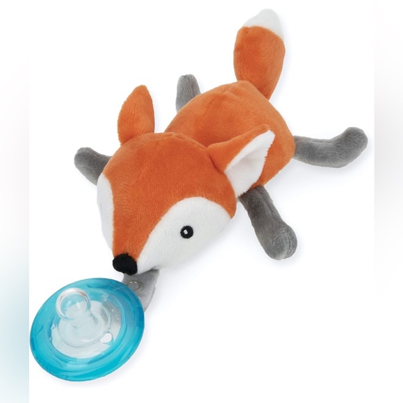New Nuby Soft Plush Fox Pacifinder with Detachable Silicone Pacifier - Picture 2 of 6